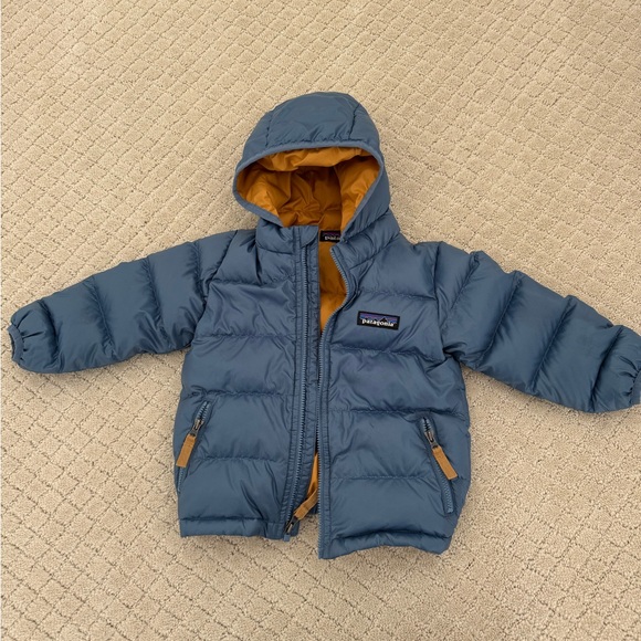 Patagonia Baby Hi-Loft Down Sweater Blue Puffer Jacket